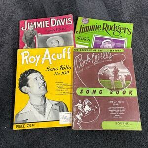 Sheet Music Song Books Vintage 1940's Country Americana - S/4 - Jimmie Rodgers
